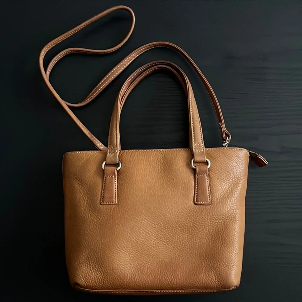 Vintage Fossil Tan Leather Tote bag - Picture 2 of 10